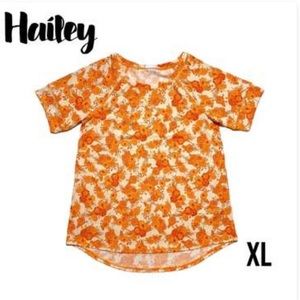 LulaRoe Hailey Orange Floral